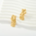 縮圖：Textured  Earrings – Custom Stainless Steel Design Available