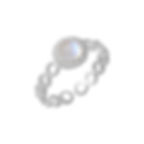 縮圖：Adjustable Moonstone  Chain Ring Opening design ring with Moonstone