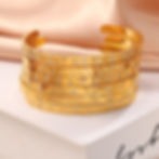 縮圖：Ocean Zircon Open Cuff Bracelet – Statement Jewelry Collection